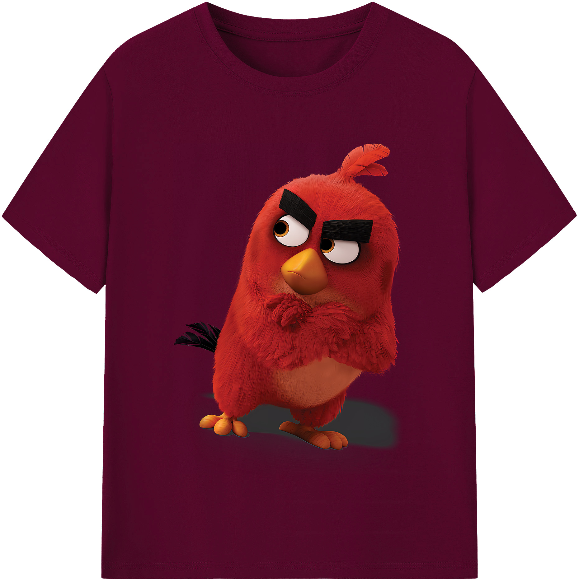 （画像用） Angry Birds アングリーバード レディースカジュアルプリントTシャツ（綿100％）